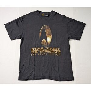 Vintage‎ Star Trek The Experience Shirt Mens Large Black Las Vegas Hilton 1998
